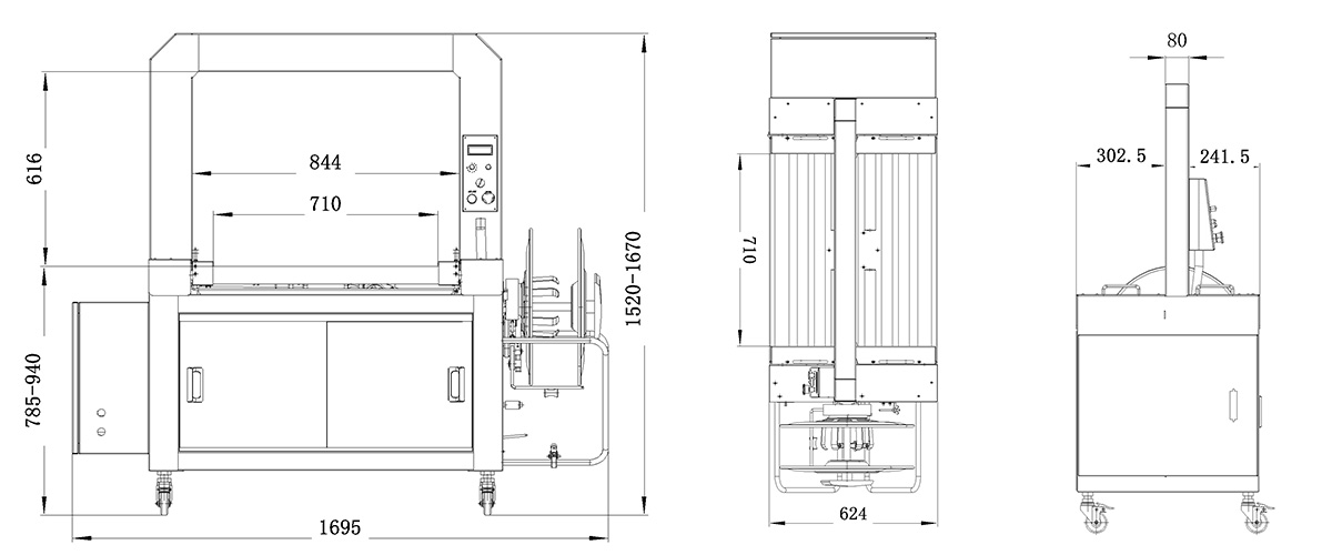 MK60P Fully Automatic Strapping Machine With Conveyor