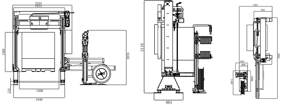 MK300 Automatic Vertical Pallet Strapping Machine Ultrasonic Strapping Head SEPO II