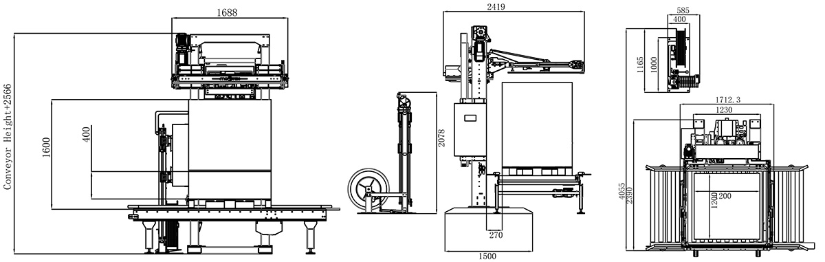 MK600 Automatic Horizontal Pallet Strapping Machine Ultrasonic Strapping Head SEPO II